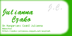 julianna czako business card